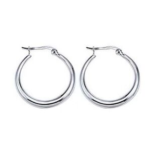 KEZEF Sterling Silver Chunky Hoop Earrings